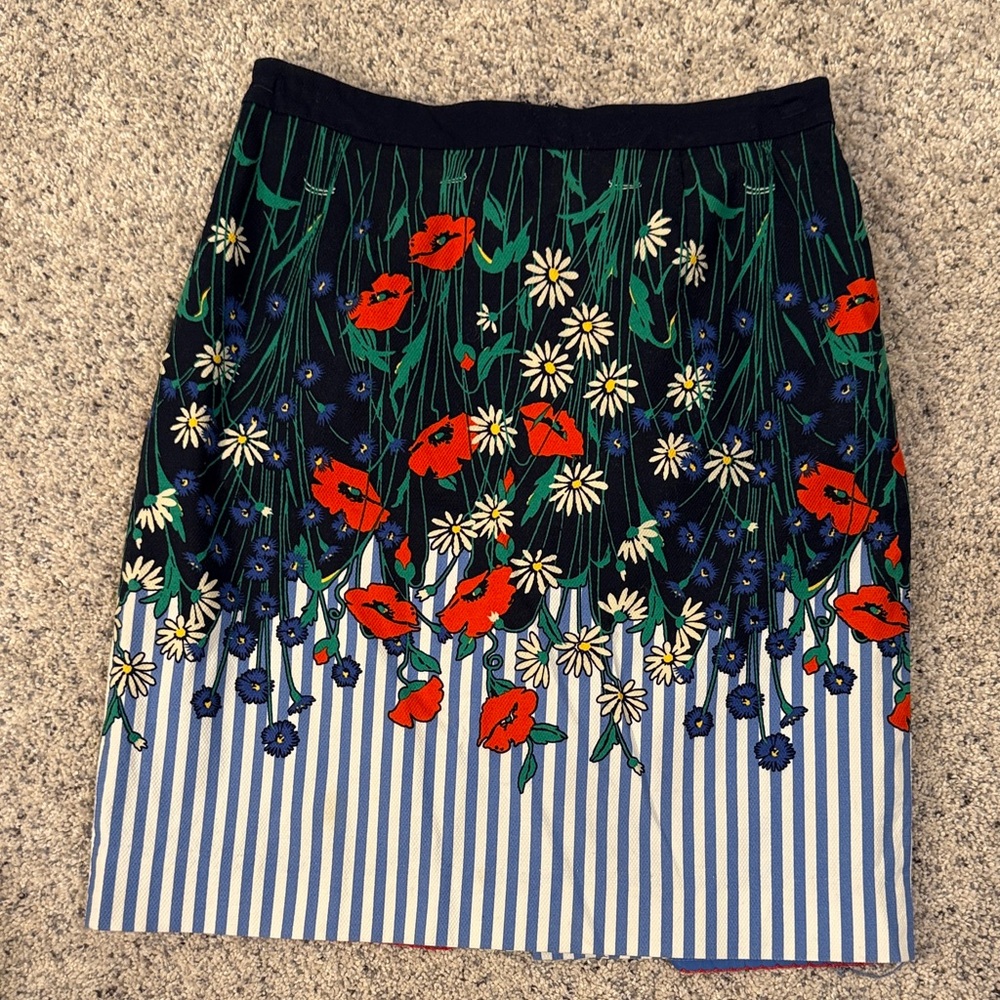 Anthropologie floral Striped Women's Skirt